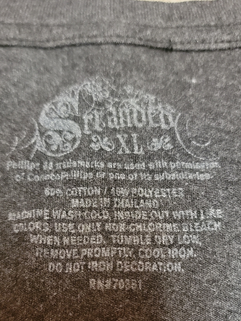 Stranded Phillups 66 Charcoal V-Neck Tee with Rust Logo - Picture 2 of 4